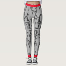 JAPANESE WOODBLOCK PATTERN AFDRUKTE LEGGINGS