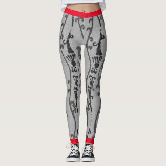 JAPANESE WOODBLOCK PATTERN AFDRUKTE LEGGINGS