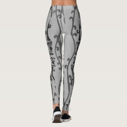 JAPANESE WOODBLOCK PATTERN AFDRUKTE LEGGINGS (Achterkant)