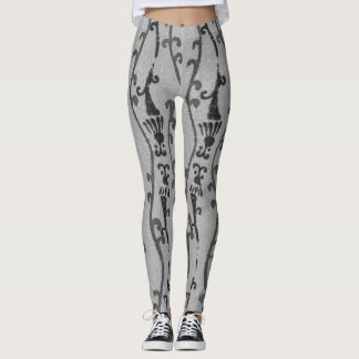 JAPANESE WOODBLOCK PATTERN AFDRUKTE LEGGINGS