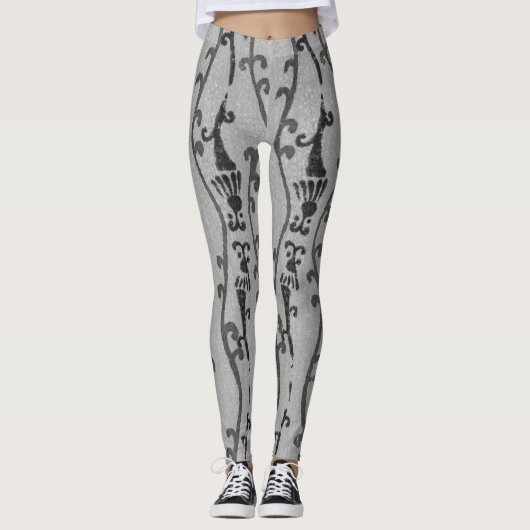 JAPANESE WOODBLOCK PATTERN AFDRUKTE LEGGINGS (Voorkant)