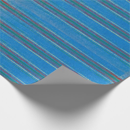 JAPANESE WOODBLOCK PATTERN WRAPPINGPAPIER IN BLAUW CADEAUPAPIER (Hoek)