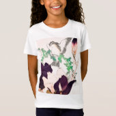 JAPANESE WOODBLOCK PRINT BIRD T-SHIRT (Voorkant)