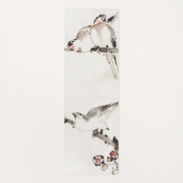 JAPANESE WOODBLOCK PRINT BIRDS OP BRANCH YOGA Mat