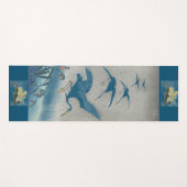 JAPANESE WOODBLOCK PRINT CRANES AS YOGA Mat (Voorkant (horizontaal))