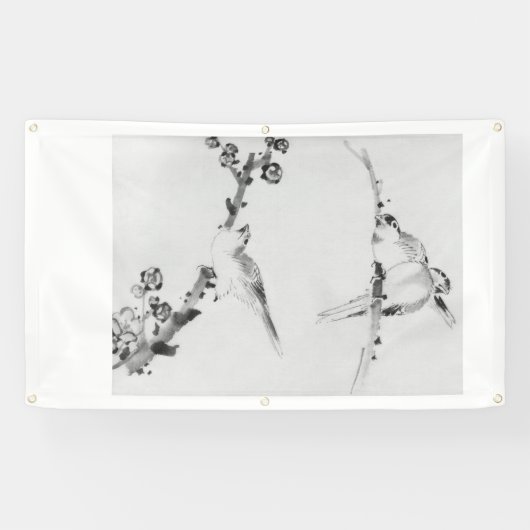 JAPANESE WOODBLOCK PRINT OF BIRDS BANNER (Horizontaal)