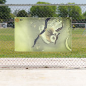 JAPANESE WOODBLOCK PRINT OWL Banner (Insitu)