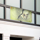 JAPANESE WOODBLOCK PRINT OWL Banner (Buitenkant Gebouw)