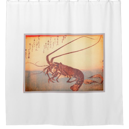  JAPANESE WOODBLOCK-Showgordijn Douchegordijn (Voorkant)