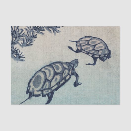 JAPANESE WOODBLOCK-TURTTEKST - Tapepapier Tissuepapier (Voorkant)