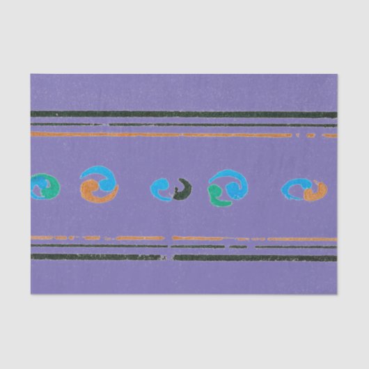 JAPANESE WOODBLOKAFDRUKKING IN PAARSE WEEFSELPAPIE TISSUEPAPIER (Voorkant)