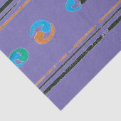 JAPANESE WOODBLOKAFDRUKKING IN PAARSE WEEFSELPAPIE TISSUEPAPIER (Detail)