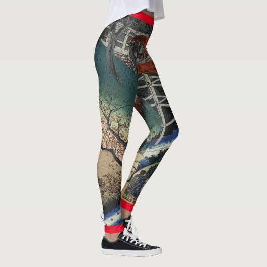 JAPANESE WOODBLOKAFDRUKKING VAN DRUKTE LEGGINGS (Rechts)