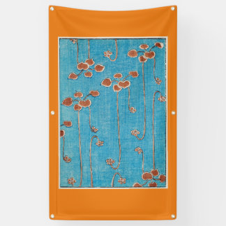 JAPANESE WOODBLOKAFDRUKKING VAN WATERLILEN OP Bann Spandoek