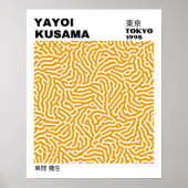 Japanese Yayoi Kusama Yellow Abstract Exhibition Poster (Voorkant)