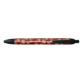  "Japanese Zen Daruma & Kanji – Never Give Up" Zwarte Inkt Pen (Achterkant)
