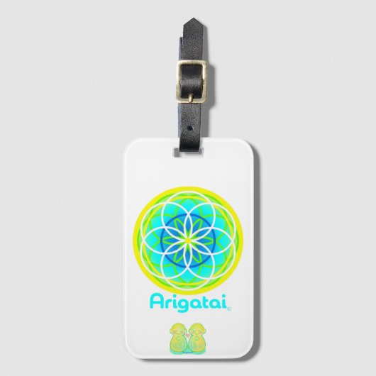 Japanese Zen Luggage Tag Bagagelabel (Voorkant (verticaal))