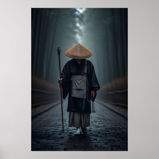 Japanese Zen Monk Poster (Voorkant)