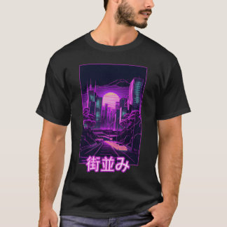 Japaneseokyo City Vaporwave Aesthetic Retro Synt f T-shirt