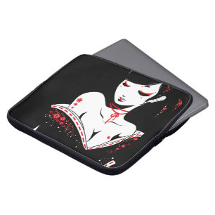 _japanesque_red laptop sleeve