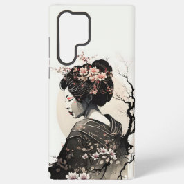 Japanische Geisha Ink Art Sakura - Samsung Galaxy Hoesje