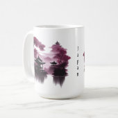 Japanische Landschaft am See - Koffiemok (Voorkant links)