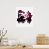 Japanische Landschaft - Poster (Keuken)