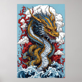 Japanischer Drachen Poster