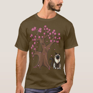 Japanner Birman Cat mamma Cherry Blossom T-shirt