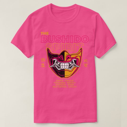 Japanner De Bushido Spirit Samurai T-shirt (Design voorkant)
