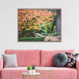 Japanner - herfst lef-kleurenfoto canvas afdruk