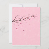 Japanner met rolCherry Blossom Tree Wedding Shower Kaart (Achterkant)