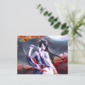 Japanner speelt een fluitje briefkaart (Staand voorkant)