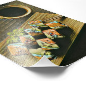 Japanner sushi foto afdruk (Hoek)
