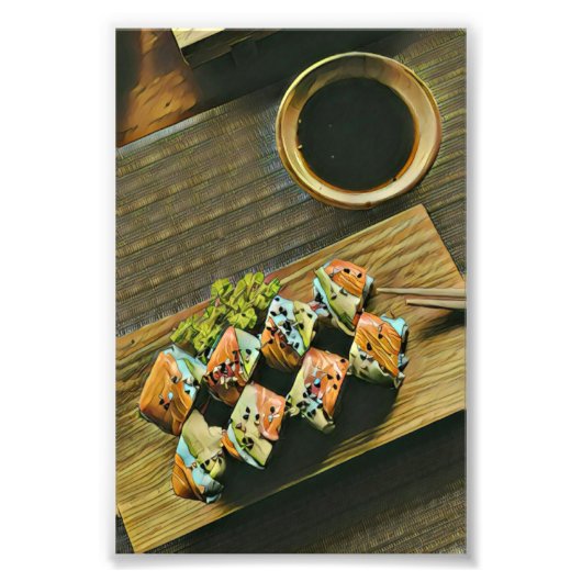 Japanner sushi foto afdruk (Voorkant)