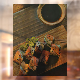Japanner sushi raamsticker