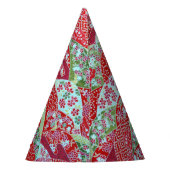 Japanner Washi Art Red Floral Origami Yuzen Feesthoedjes (Achterkant)