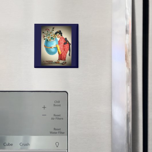 Japanners, eiervaas met bloemen, ZSSG Magneet (Insitu (Koelkast))