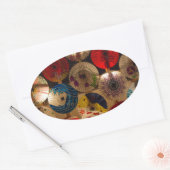 Japanners enstollingsstijl ovale sticker (Envelop)