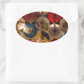 Japanners enstollingsstijl ovale sticker (Tas)