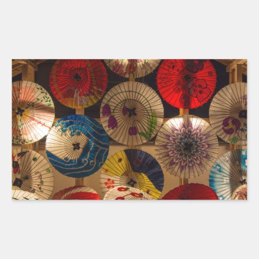 Japanners enstollingsstijl rechthoekige sticker (Voorkant)