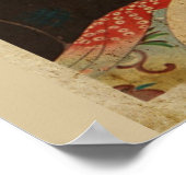 Japanners met Sakura ukiyo Style Art nr. 5 Poster (Hoek)