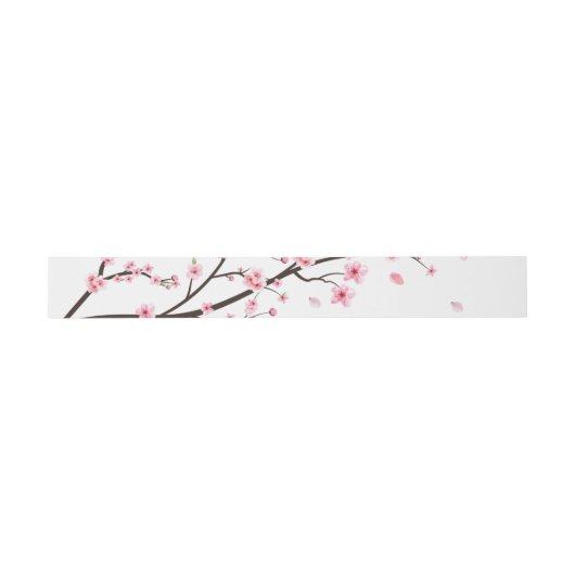 Japanners met scrollCherry Blossom Wedding Uitnodigingen Wikkel (Vlak)