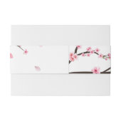 Japanners met scrollCherry Blossom Wedding Uitnodigingen Wikkel (Achterkant Voorbeeld)