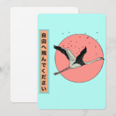 Japanners vliegen naar vrijheid save the date (Voorkant / Achterkant)