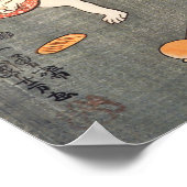  Japans 4 Katten door Kuniyoshi Utagawa Poster (Hoek)