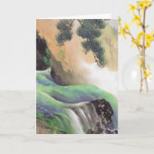 Japans aangepast wenskaart kaart (Gele Bloem)