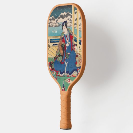 Japans aangepaste kunstmonogram pickleball paddle (Links)