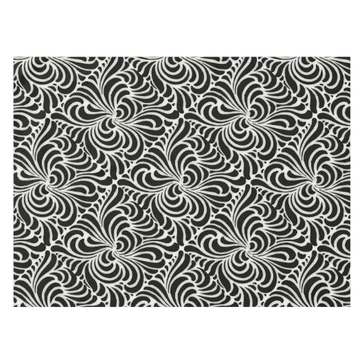  Japans abstract in zwart wit Tafelkleed (Voorkant (Horizontaal))