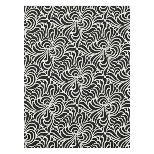  Japans abstract in zwart wit Tafelkleed (Voorkant)